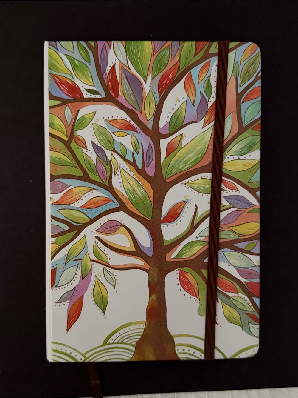 Colorful Tree Hardcover Journal with Elastic Closure